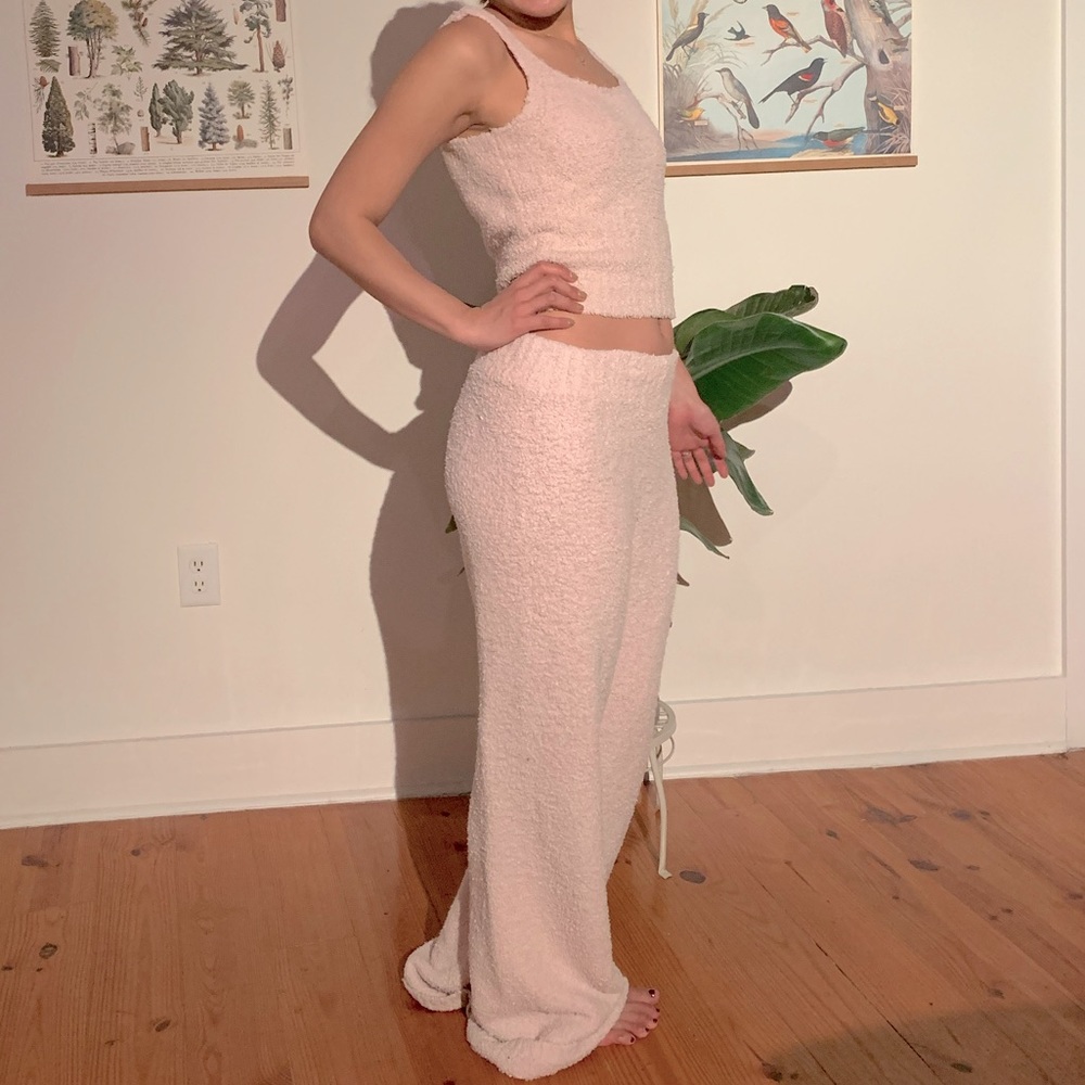 SKIMS COZY Top and Bottom Set in Baby Pink -S/M